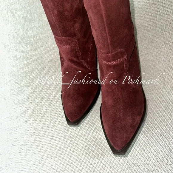 FREE PEOPLE Leather Triple Crown OTK Boots - Espresso - Picture 11 of 13